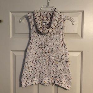 Crop multi sleeveless cowl neck sweater Sz S